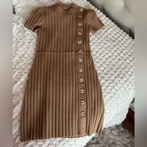 Tan short sleeve Free People dress